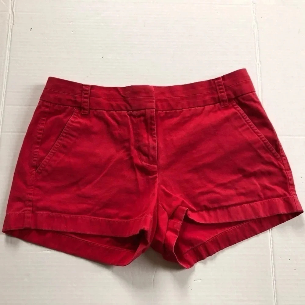 JCREW Chino Red Shorts - Picture 2 of 11